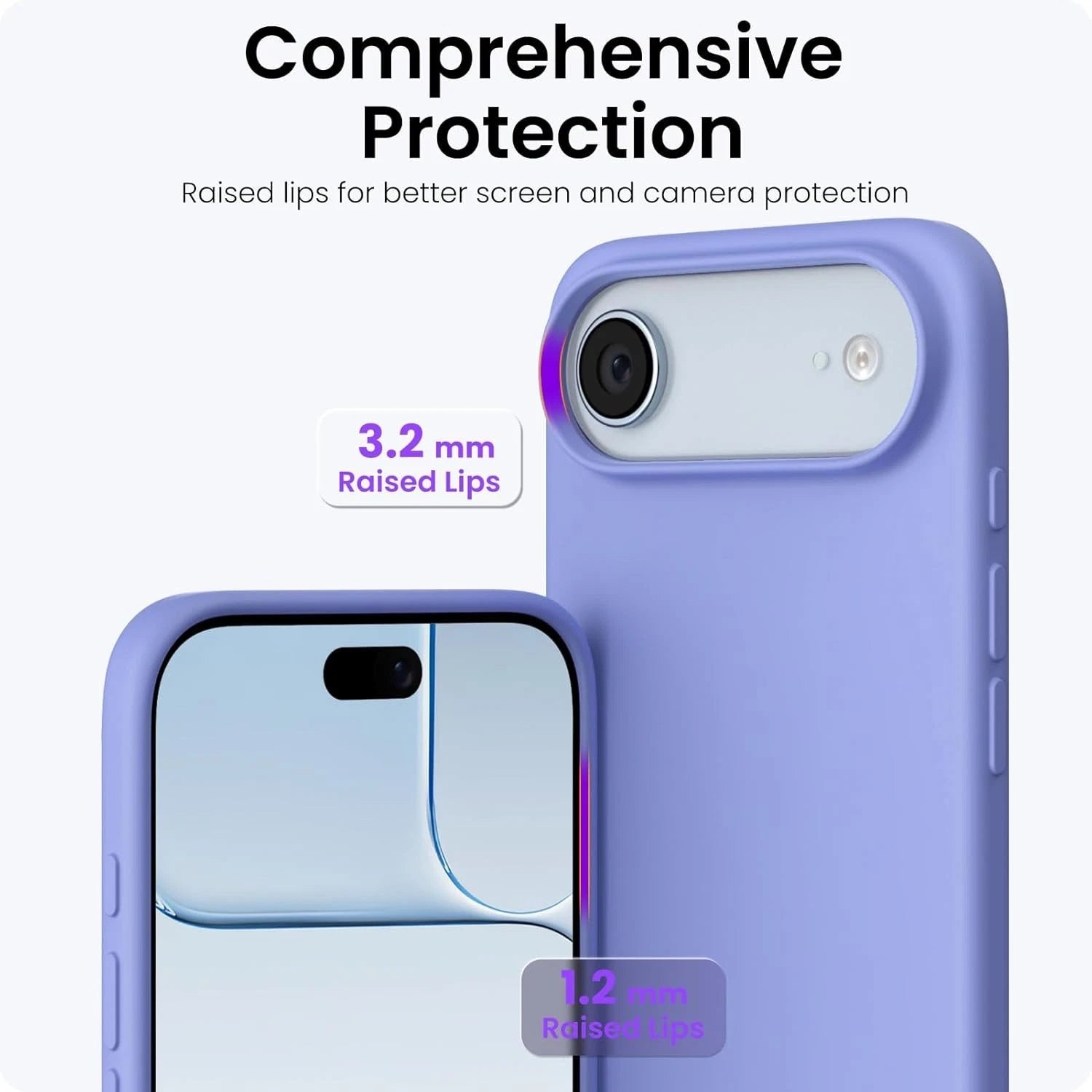 Liquid Silicon Case for iPhone 17 Air, 3 Layers Full Covered Case Multiple Color