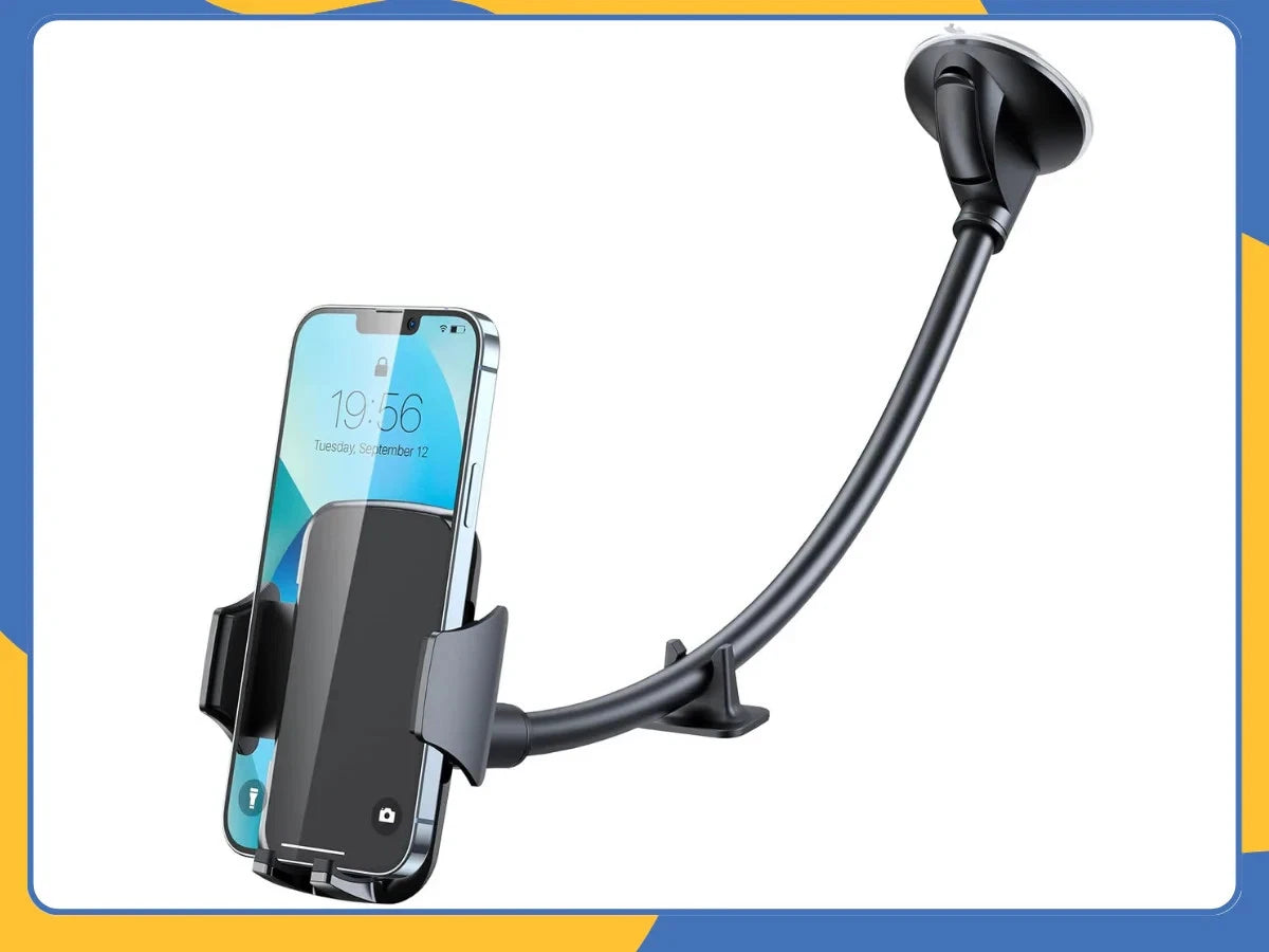 Phone Mount for Car, Flexible Long Arm Car Mount [Strong Suction], 360 Degree
