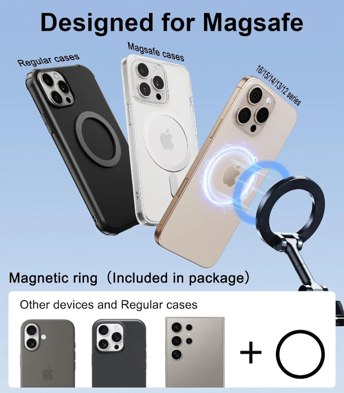 Vacuum Magnetic Phone Holder for Car,Suction Car Mobile Phone Mount 360 Degree