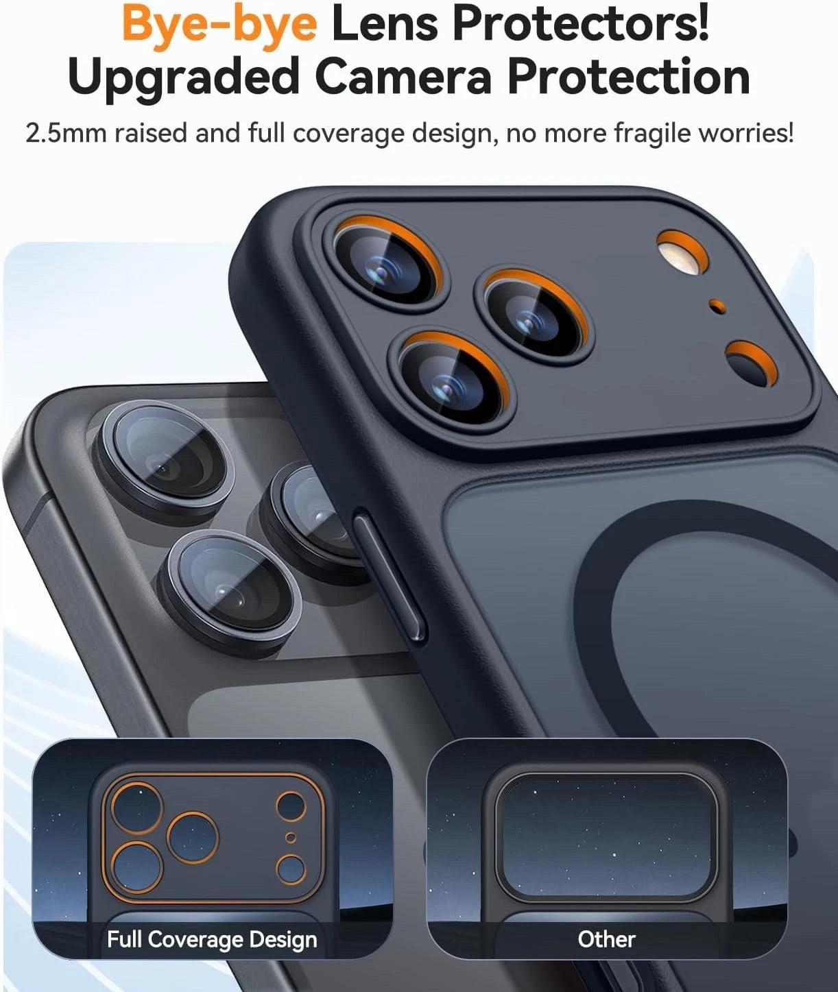 Magsafe Black Case for iPhone 17 Pro , Shockproof Camera Protection Case (6.3")