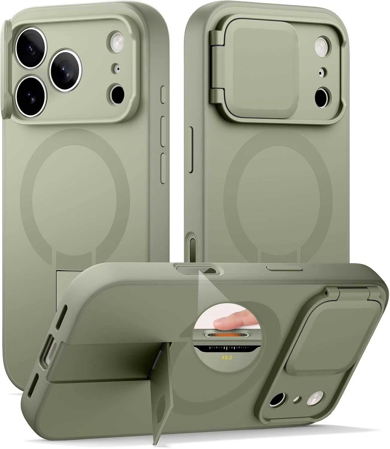 Magnetic Black Case for iPhone 17 Air , Shockproof Camera Protection Case 6.5"