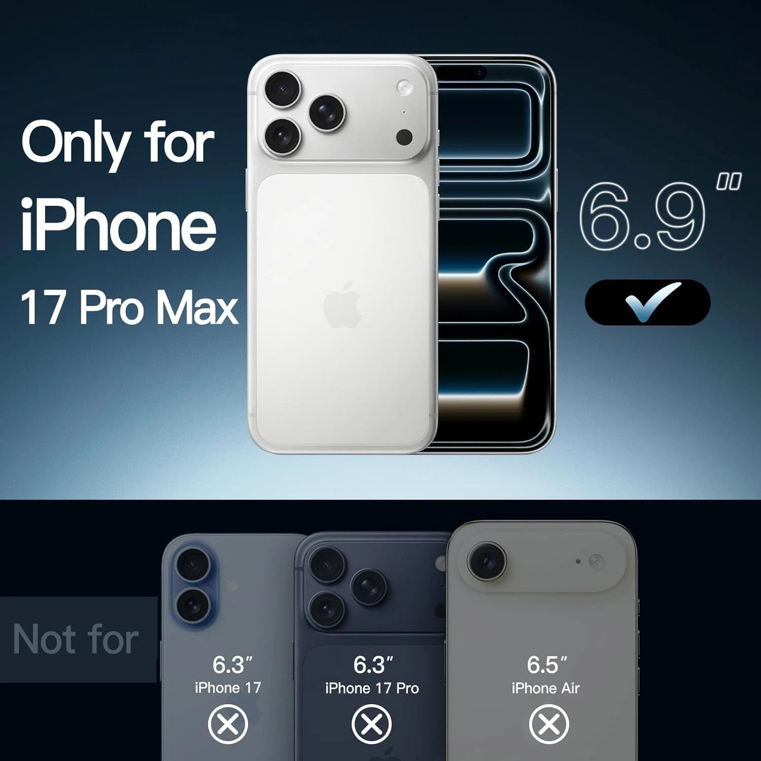 Magnetic Case for iPhone 17 Pro Max , Non-Yellowing Shockproof Bumper Clear Case