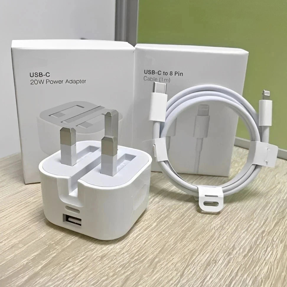 iPhone 14 13 12 11 Pro XR XS Fast Charging 20W USB-C PD Plug & Cable Charger