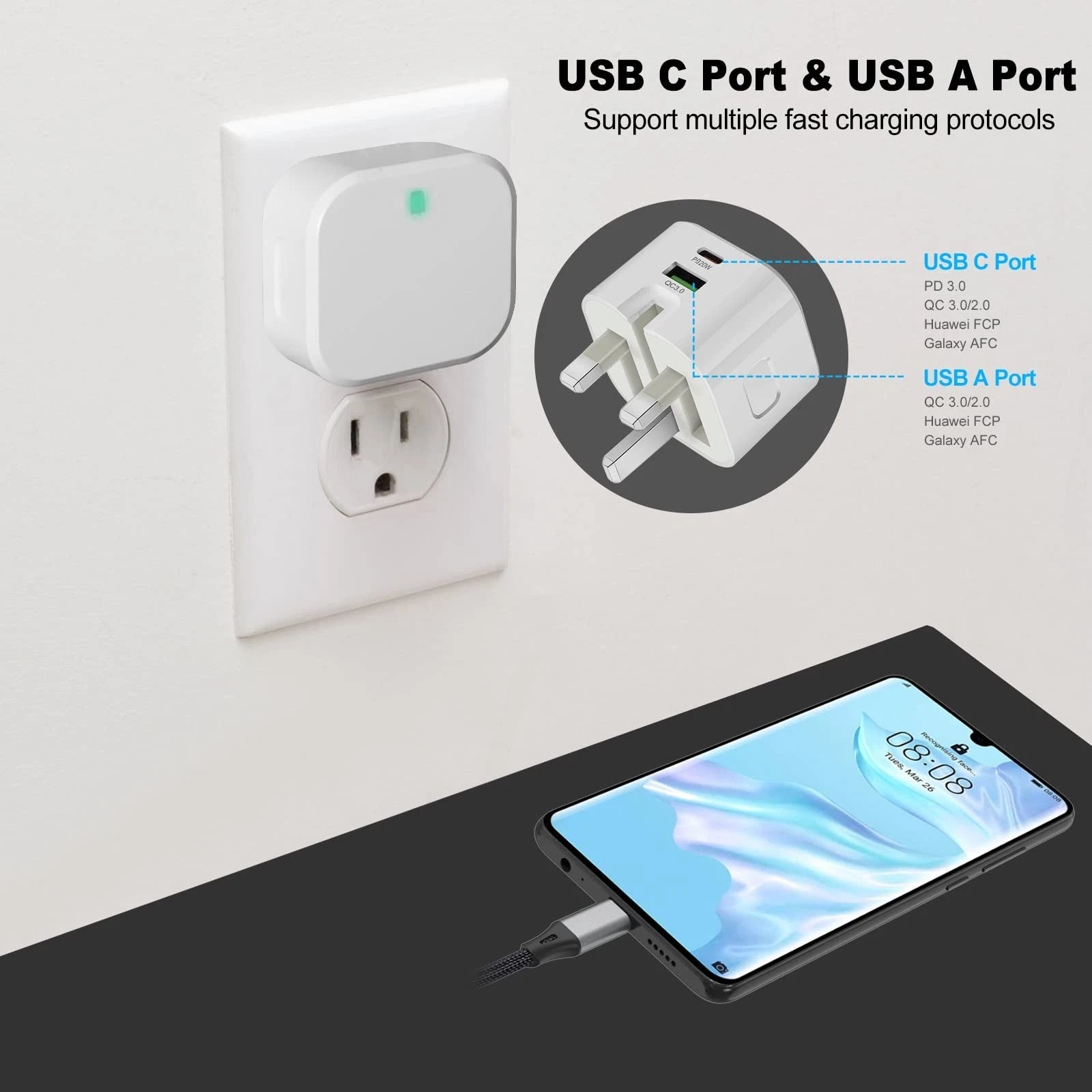 iPhone 14 13 12 11 Pro XR XS Fast Charging 20W USB-C PD Plug & Cable Charger
