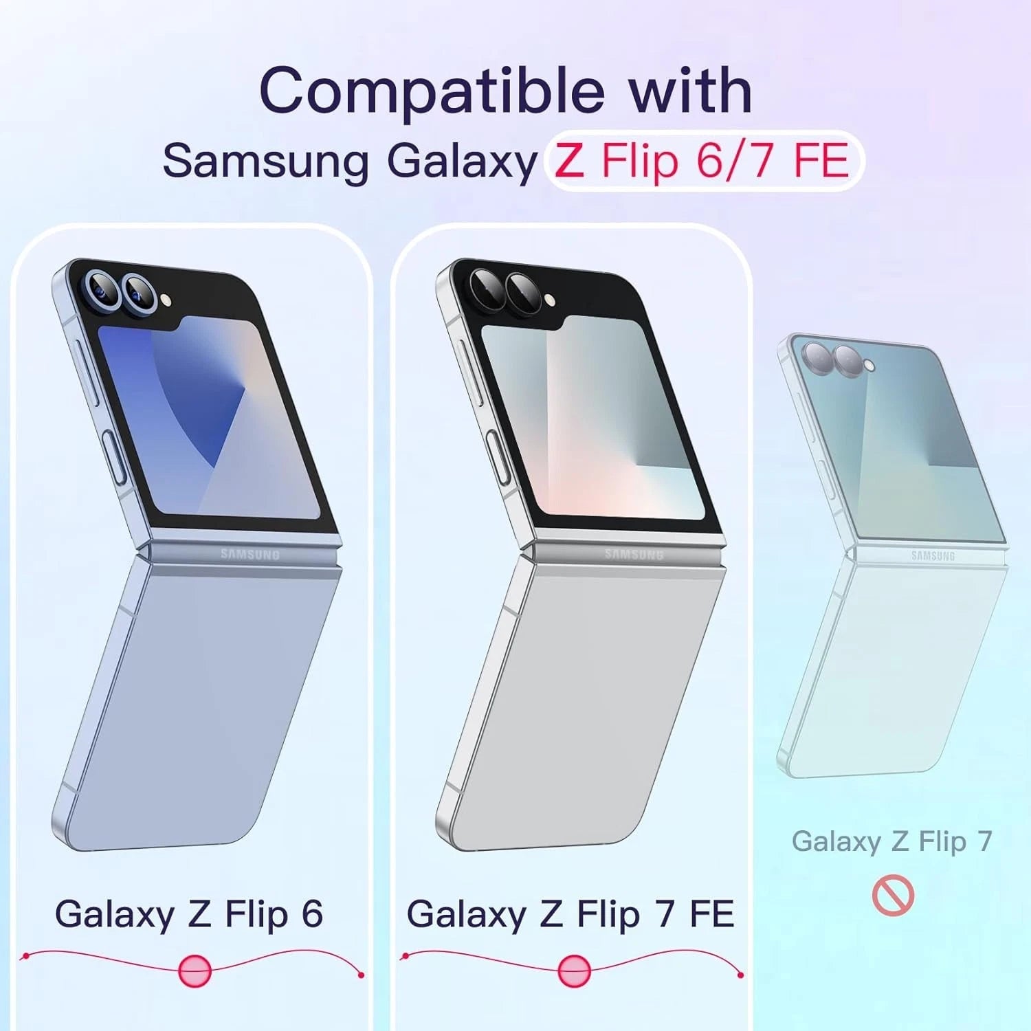 Clear Crystal Case For Samsung Galaxy Z Flip 3 4 5 6 7 Slim Protective Cover