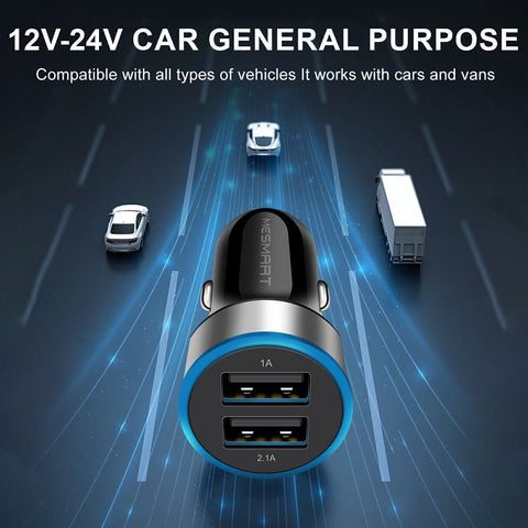Fast Car Charger PD 20W Dual Port USB Socket Power Adapter For iPhone Samsung