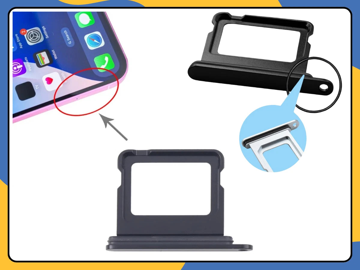 Apple iPhone 16 SIM Tray Replacement | OEM Physical Single SIM Card Slot for UK