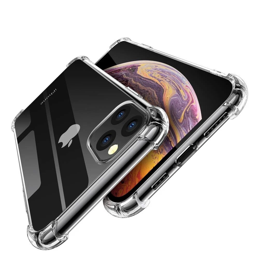 iPhone 11/11 Pro/11 Pro Max Clear Silicone Gel Case – Shockproof TPU Phone Cover