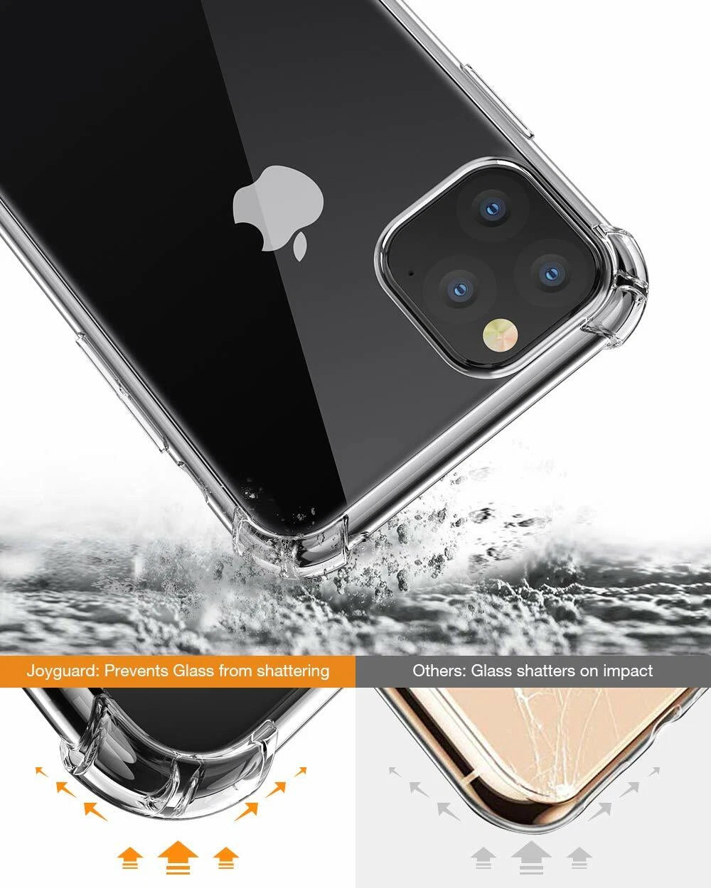 iPhone 11/11 Pro/11 Pro Max Clear Silicone Gel Case – Shockproof TPU Phone Cover