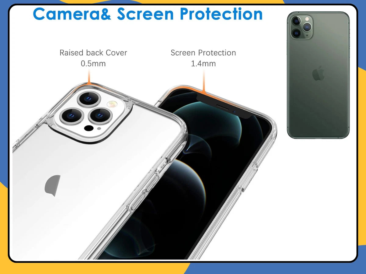 iPhone 13/13 Pro/Pro Max Clear Shockproof Slim Silicone Gel Case Phone Cover