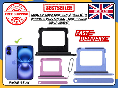 Apple iPhone 16Plus SIM Card Tray Replacement | OEM Single SIM Slot – UK Version