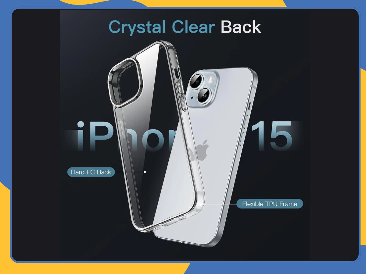 iPhone 15/15 Plus/15 Pro/Pro Max Clear Shockproof Silicone Gel Case – UK Seller