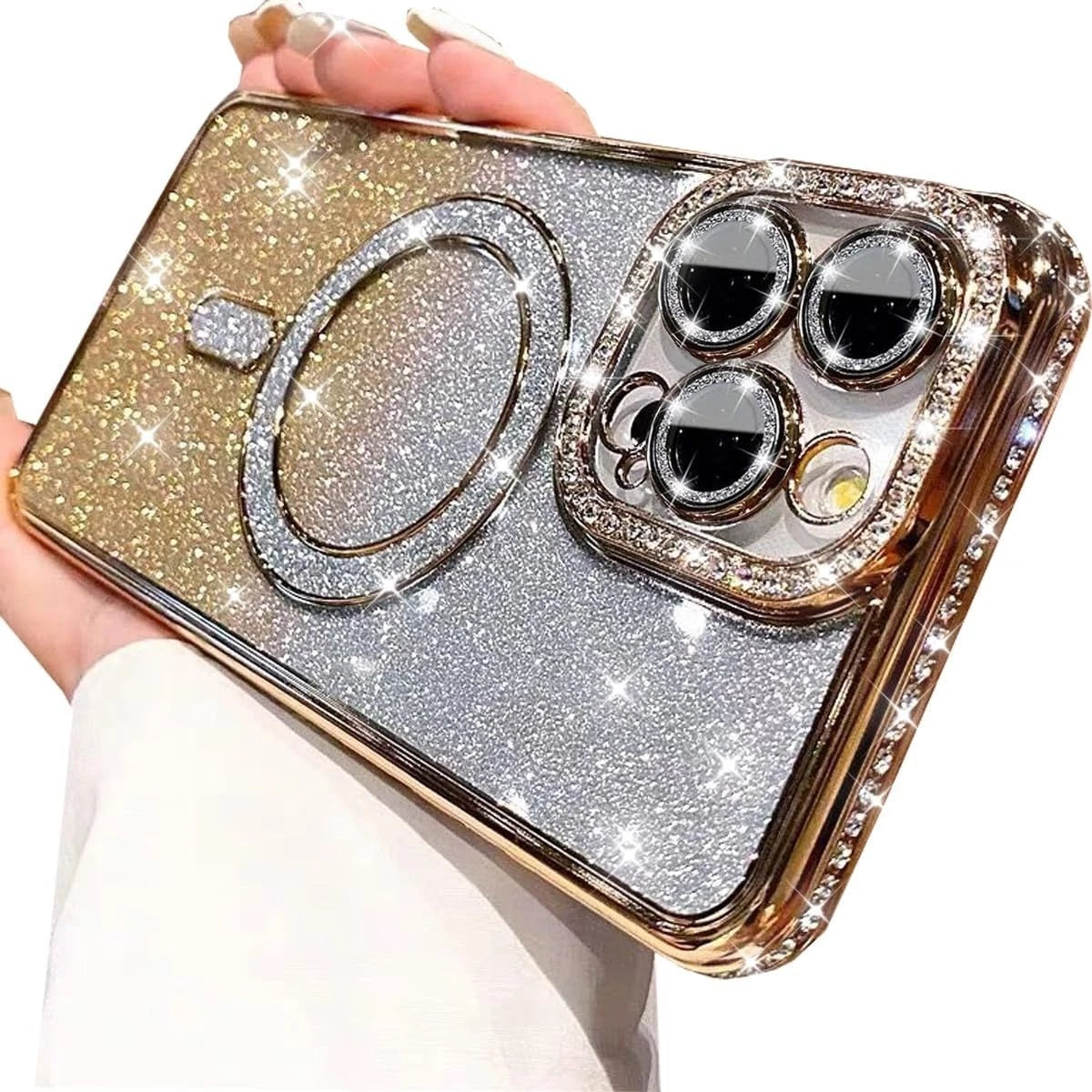 Diamond glitter magsafe case iphone 17