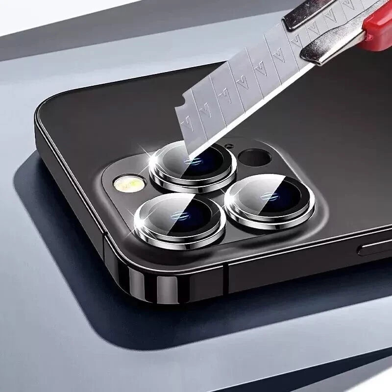 Camera Lens Protector for iPhone 15 16 Pro Max Metal Ring Glass Lens Cover