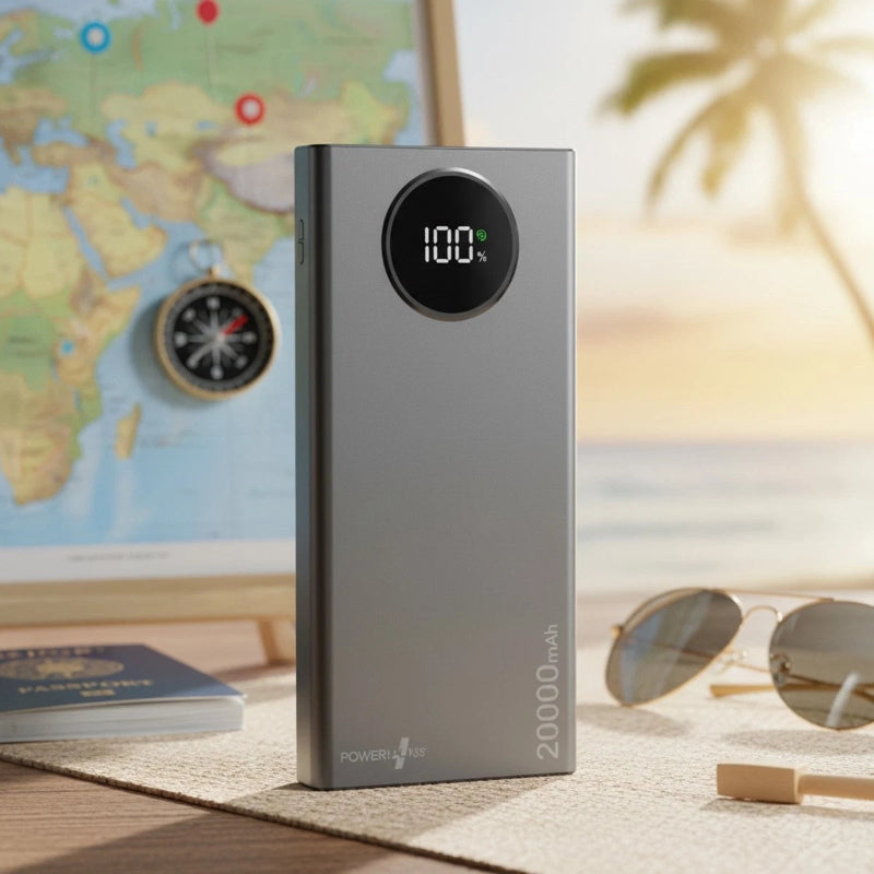 Portable 20000 mAh Power Bank: 10W Fast Charge, USB-A/C Ports, For All Phones