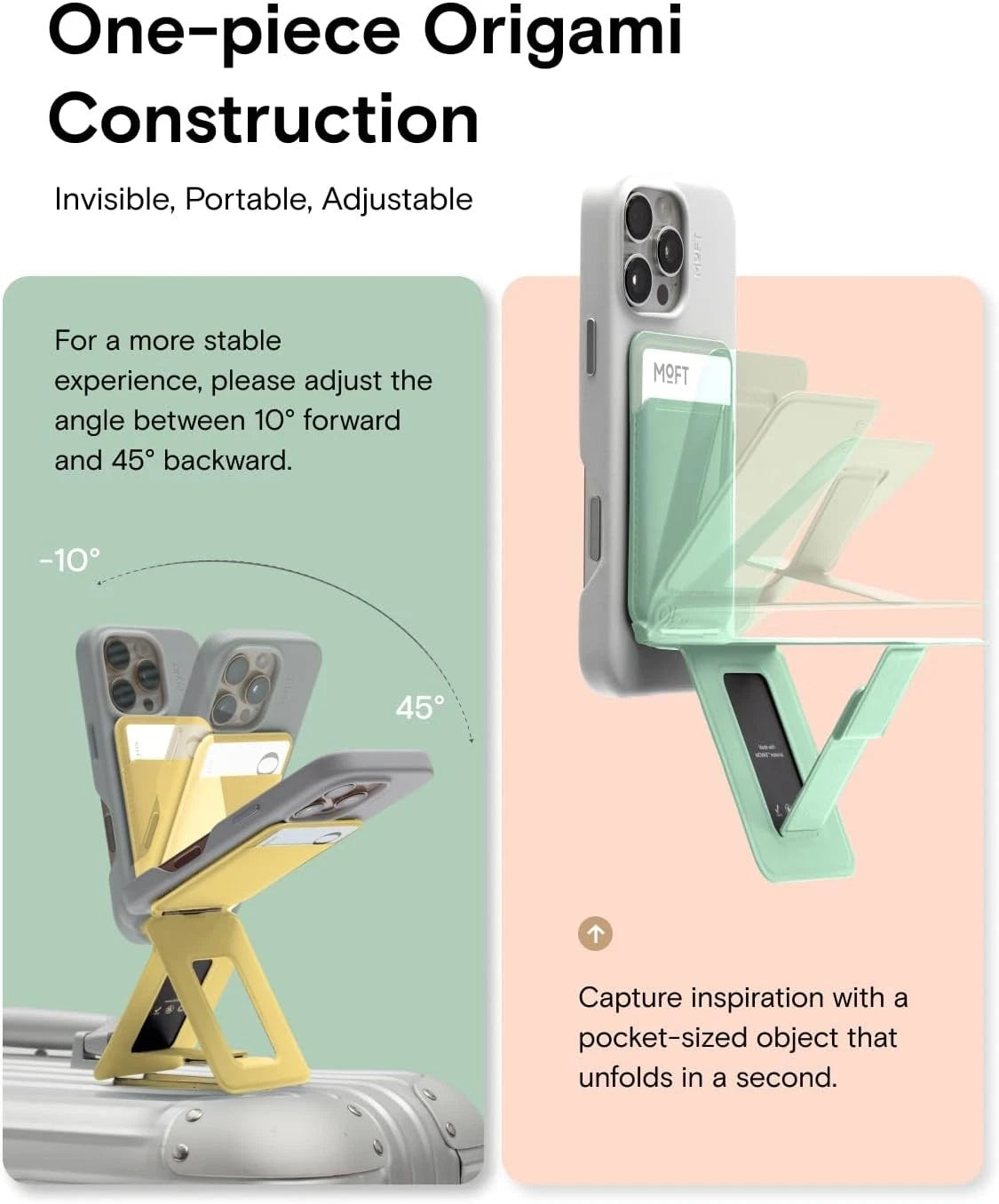 Magnetic Magsafe Leather Tripod Phone Stand & Card Slot For Iphone 12-17 Pro Max