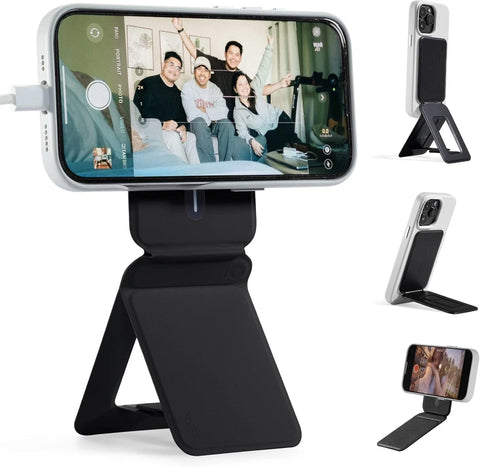 Magnetic Magsafe Leather Tripod Phone Stand & Card Slot For Iphone 12-17 Pro Max