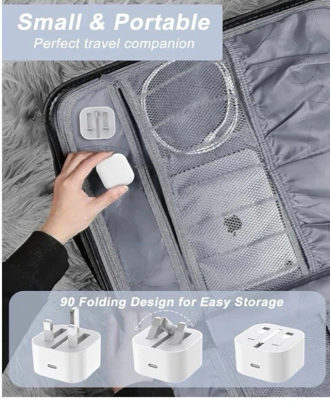 20W USB-C PD Fast Charger Foldable Wall Adaptor Plug for iPhone 17 16 15 14 13