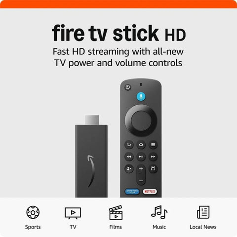 Amazon Fire TV Stick & Alexa Voice Remote - HD Media Player Firestick Latest Gen