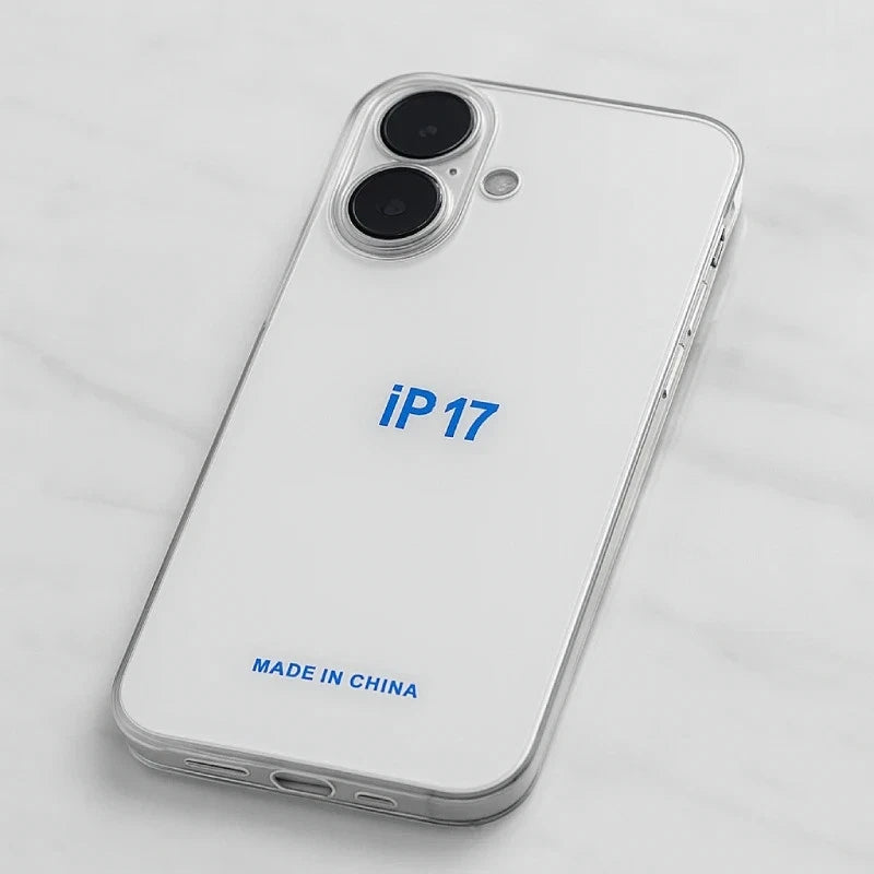 Clear gel case iphone 17 pro with precut camera holes