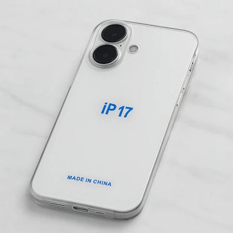 Clear gel case iphone 17 pro with precut camera holes