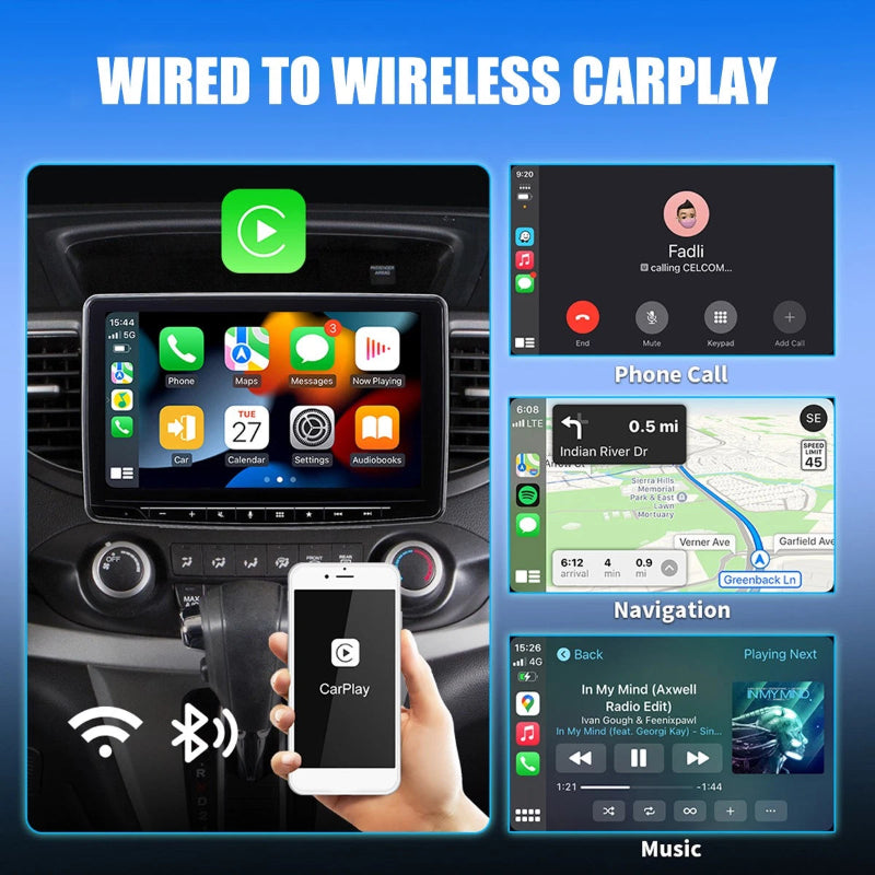 Wireless CarPlay USB Adapter For Apple & Android Carplay Dongle Plug &Play