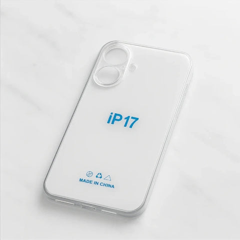 Clear gel case iphone 17 with precut camera holes