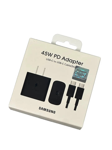 NEW Samsung Galaxy 45 Watts USB-C Super Fast Charging Wall Charger + Cable