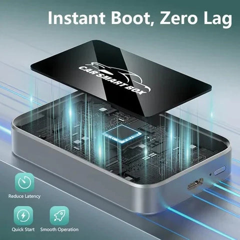 Wireless CarPlay AI box Android Auto Adapter Converter w/ Netflix YouTube Tiktok