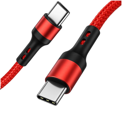 Durable Type C to Type C Long Cable PD 100W Fast Charger Long Alloy USB-C Lead