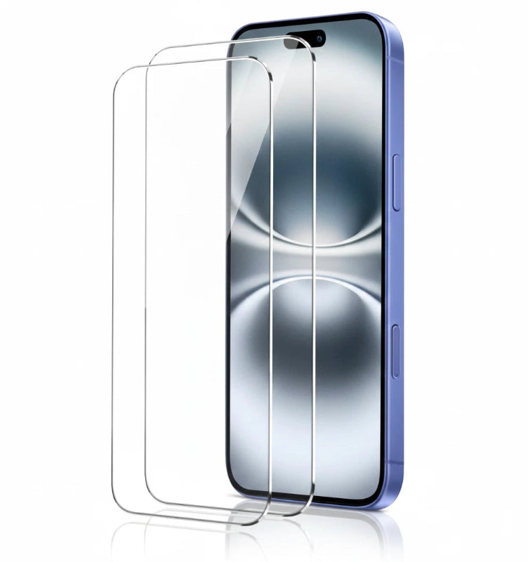 2Pack Durable 3D Tempered glass For iphone 16 plus pro pro max with black edges