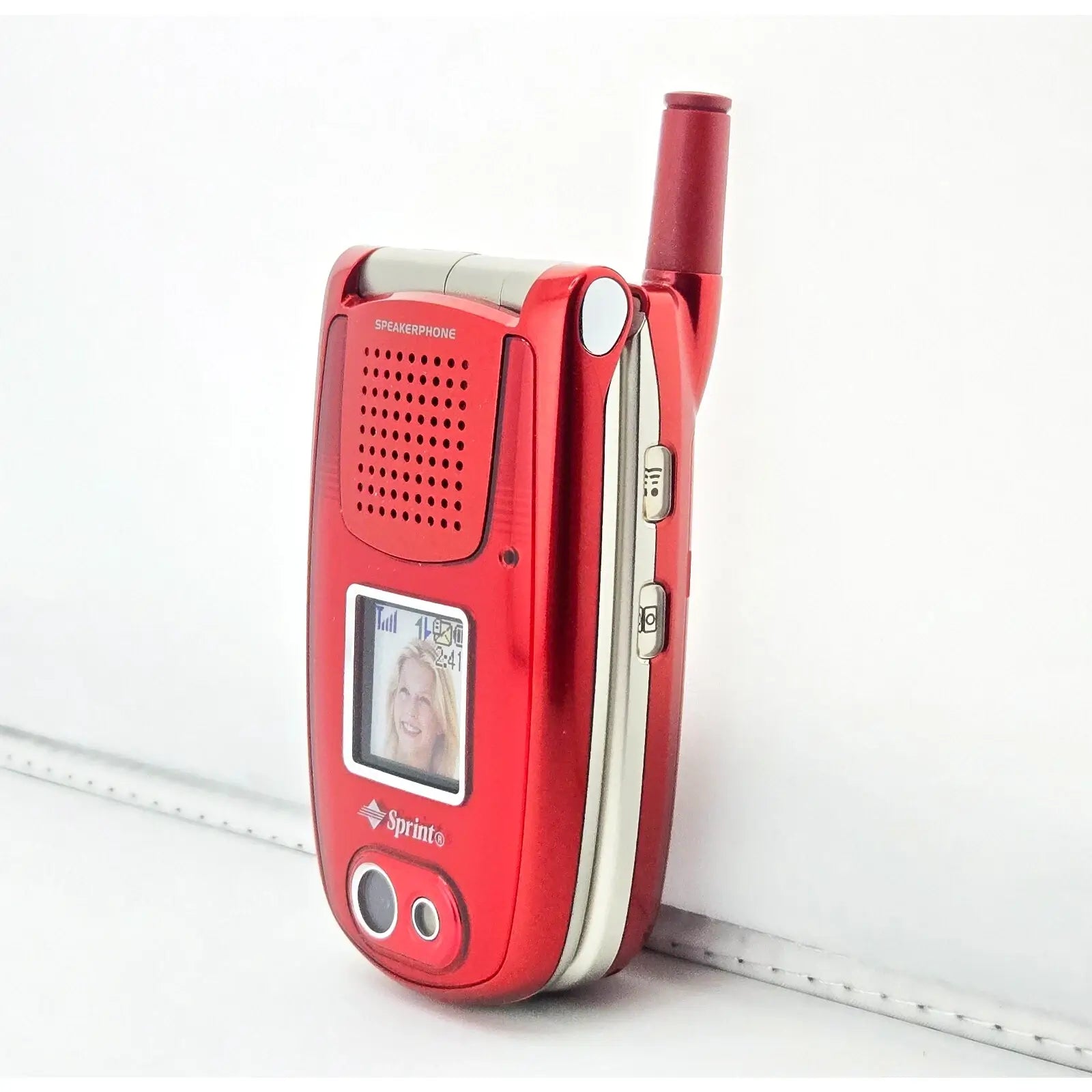 Rare 2005 SANYO MM-8300 Dummy Fake Display Model Cell Phone Sprint Logo Red Flip