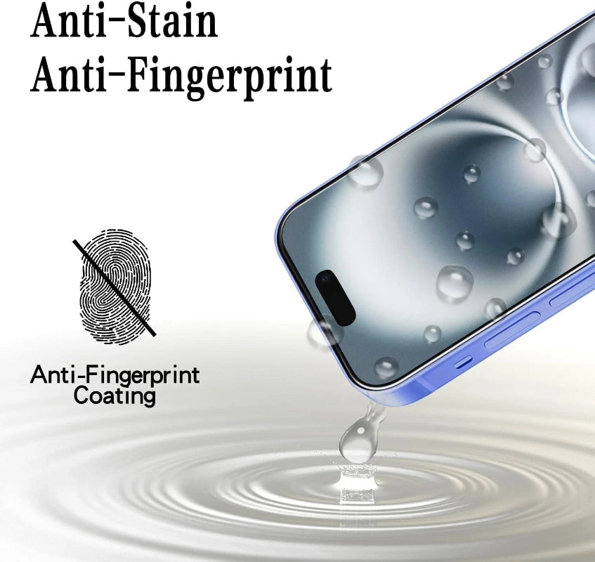 2Pack Durable 3D Tempered glass For iphone 16 plus pro pro max with black edges