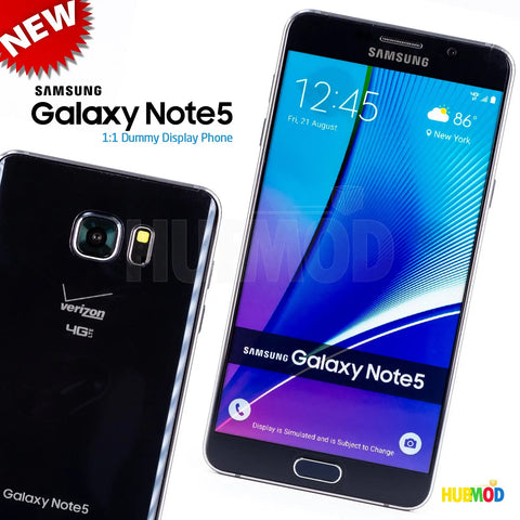 Black Samsung Galaxy NOTE 5 Dummy Cell Phone Display Prop Toy Non-Working