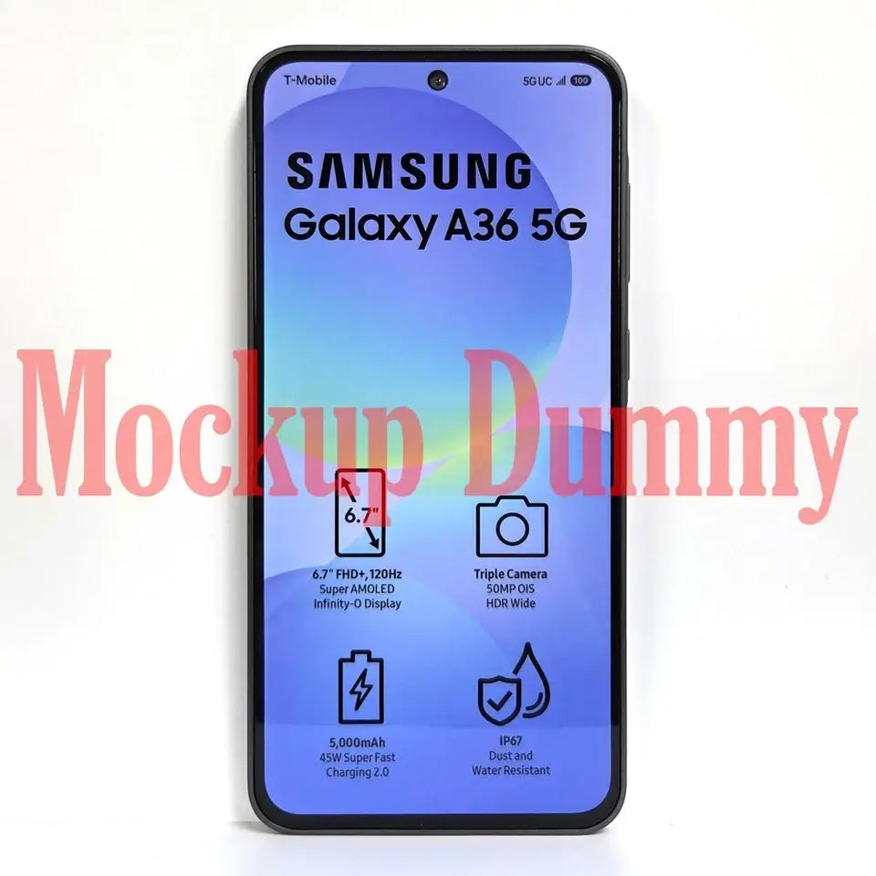 Official Samsung Galaxy MOCKUP DUMMY - S25 FE, S24 FE, A36, A35, A16, A15