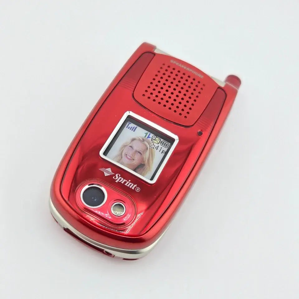 Rare 2005 SANYO MM-8300 Dummy Fake Display Model Cell Phone Sprint Logo Red Flip