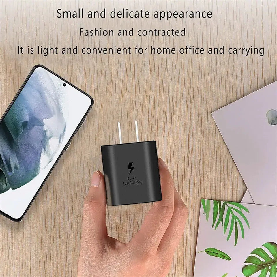 Share 6FT Type Usb-c 45W Super Fast Wall Charger For Samsung Galaxy S23 S22 S21 Plus