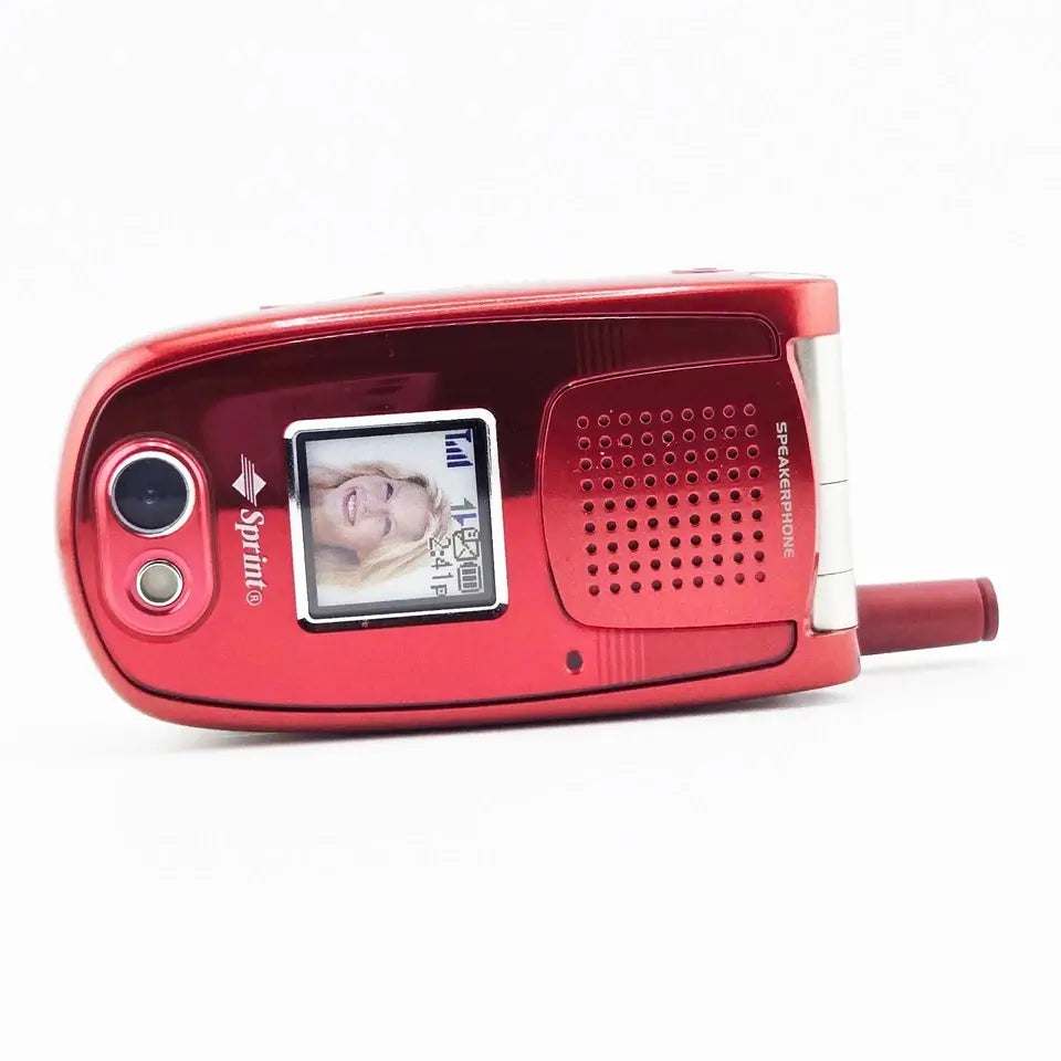 Rare 2005 SANYO MM-8300 Dummy Fake Display Model Cell Phone Sprint Logo Red Flip