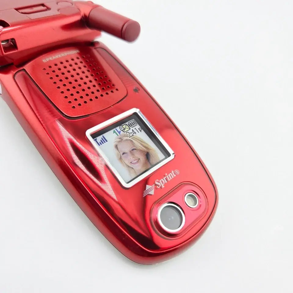 Rare 2005 SANYO MM-8300 Dummy Fake Display Model Cell Phone Sprint Logo Red Flip