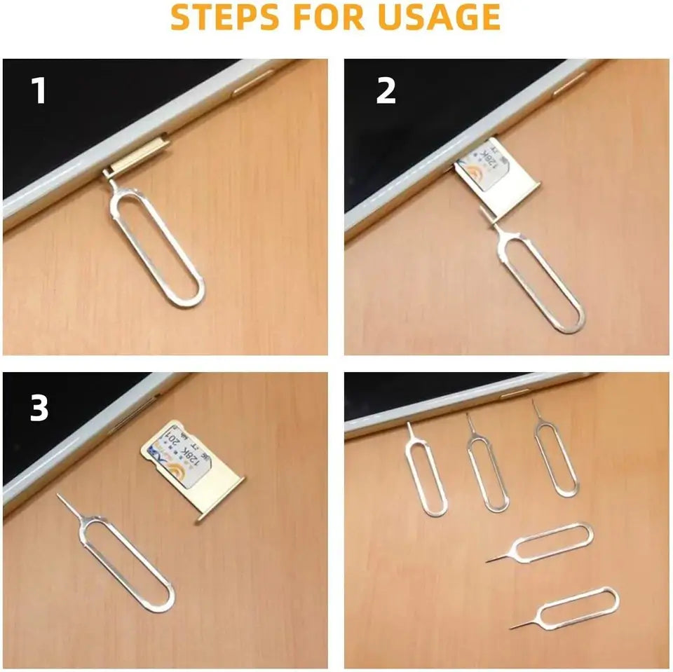 Sim Card Tray Ejector Removal Key Pin Tool Apple iPhone Samsung Galaxy Phone - Image 2 of 2  Sim Card Tray Ejector Removal Key Pin Tool Apple iPhone Samsung Galaxy Phone