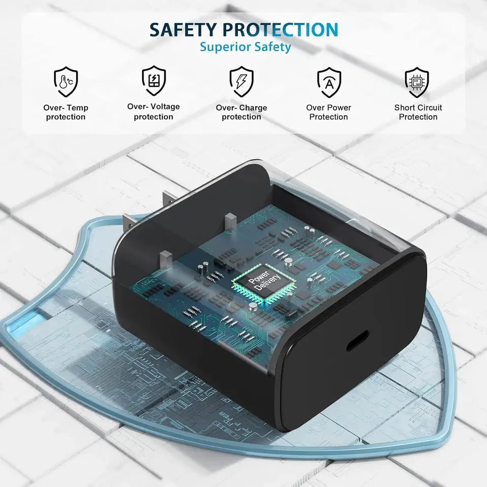 45W Super Fast Wall Charger +6FT Type Usb-c For Samsung Galaxy S23 S22 S21 S24