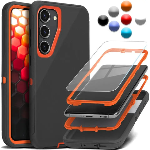 For Samsung Galaxy S25 S24 S23 S22 Ultra Shockproof Protective Rugged Case Cover