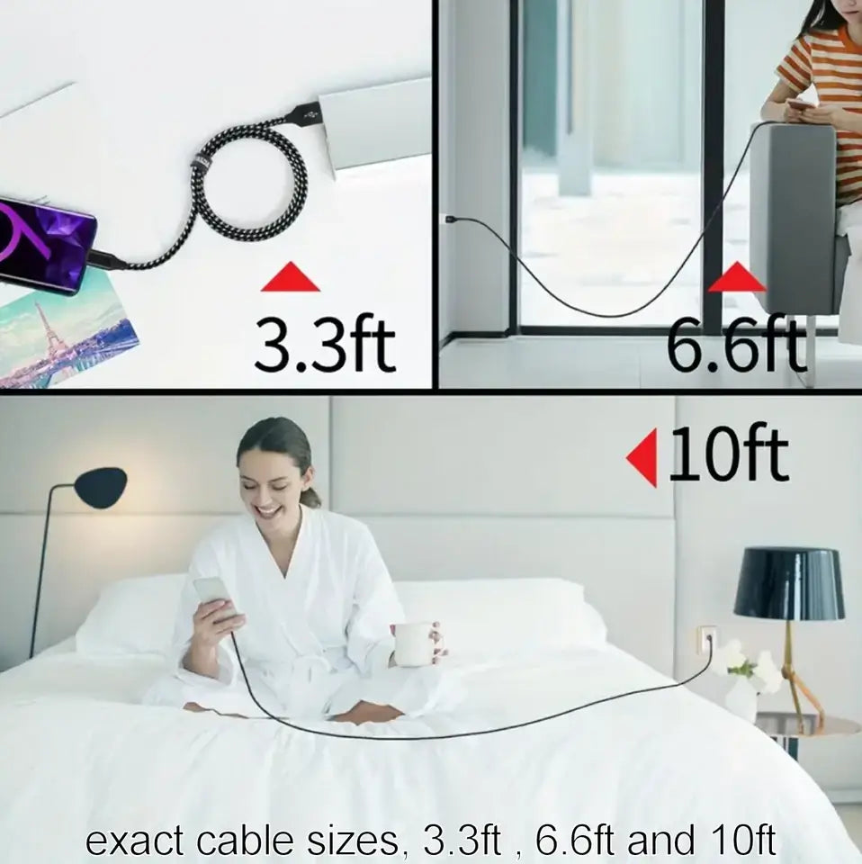 Heavy Duty Charging Phone Cable Type-C USB-C For Samsung Android LG Charger