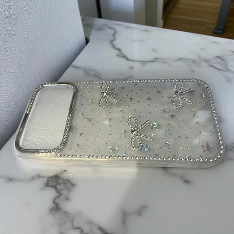 Pearl Glitter Bow iPhone 17 Phone Case